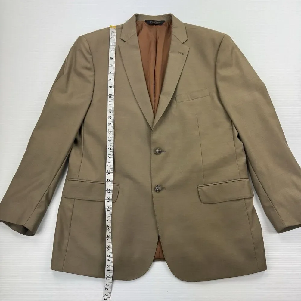 Jos A Bank Joseph Metropolitan 43R Tan 100% Wool Sport Coat Blazer 2 Button